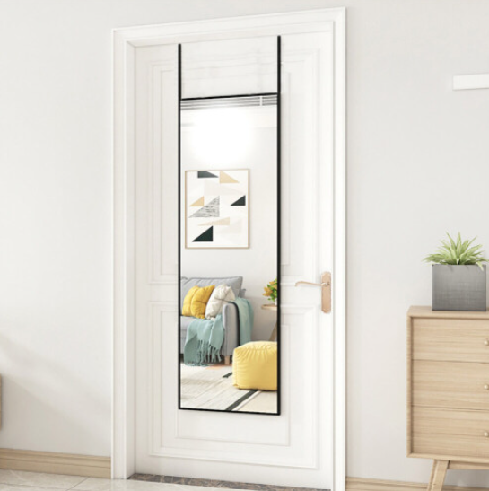 Rectangular Metal Frame Over the Door Full Length Mirror