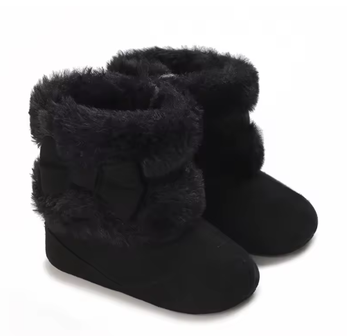 Baby Girls Plush Winter Snow Boots