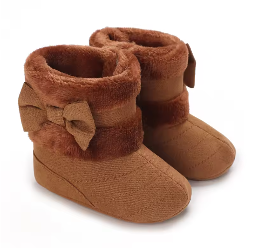 Baby Girls Plush Winter Snow Boots