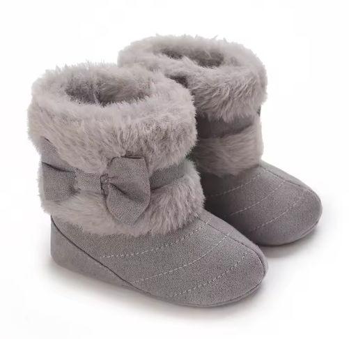 Baby Girls Plush Winter Snow Boots