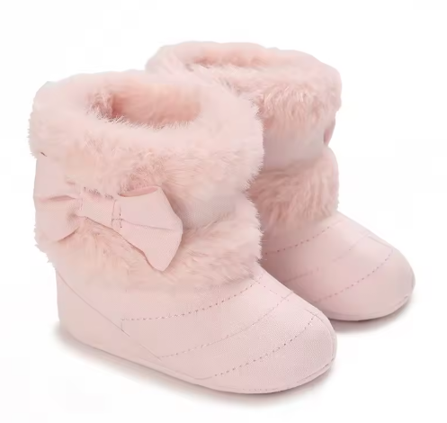Baby Girls Plush Winter Snow Boots