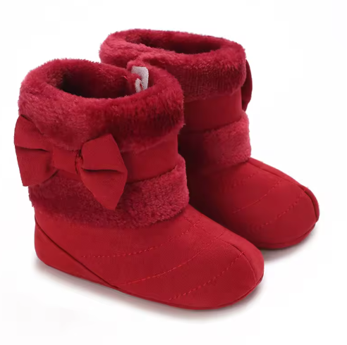 Baby Girls Plush Winter Snow Boots