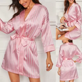 Women's Satin Stripe Dressing Gown