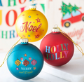 Set of 3 Nostalgic Christmas Glass Baubles