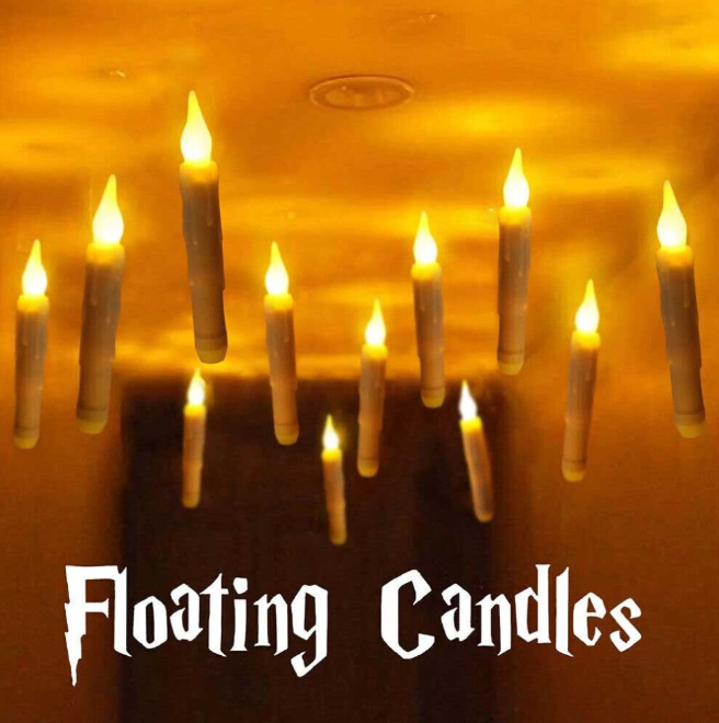 Halloween 12 Floating Candles Hanging Harry Potter Lights