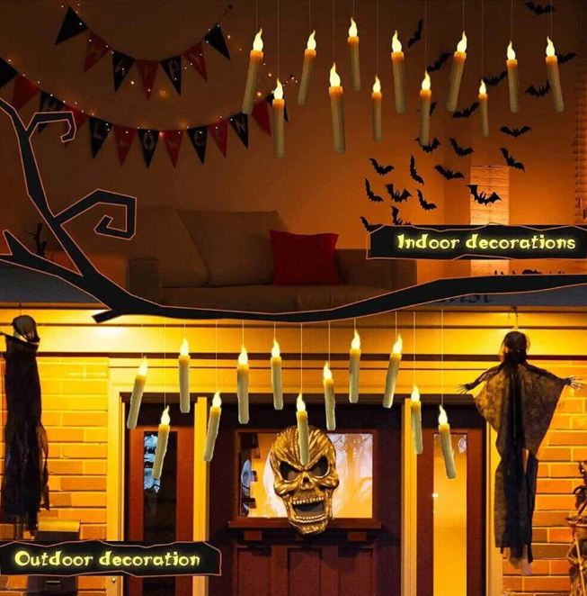 Halloween 12 Floating Candles Hanging Harry Potter Lights