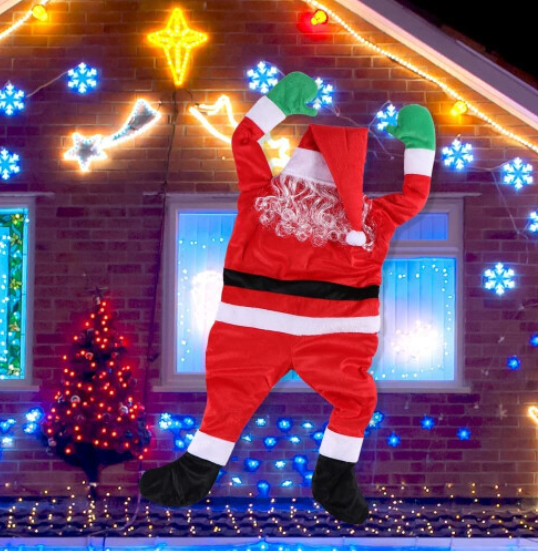 42" Climbing Hanging Santa Claus Christmas Decoration