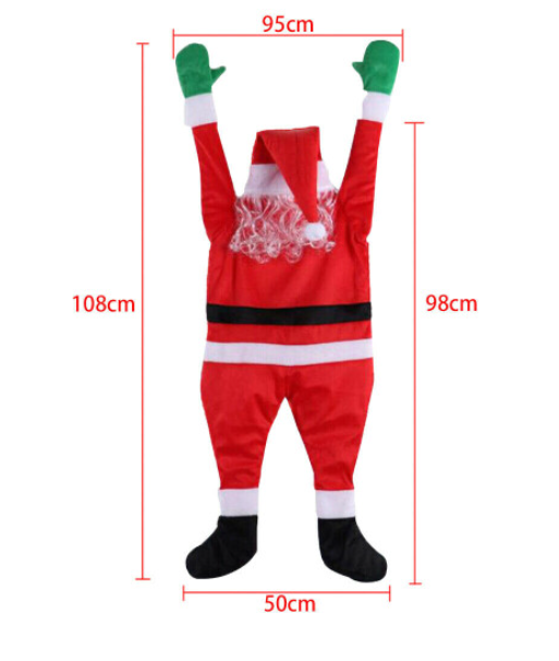 42" Climbing Hanging Santa Claus Christmas Decoration