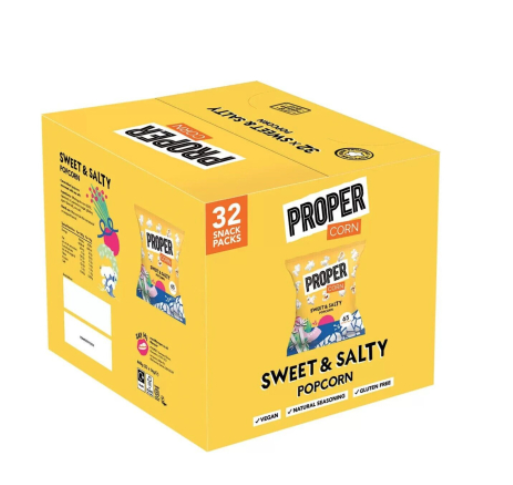 Proper Corn Popcorn Sweet & Salty Mixed Case 32 x 14g
