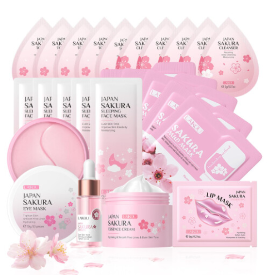 LAIKOU Skin Care for Teenage Girls, Sakura Skincare Set