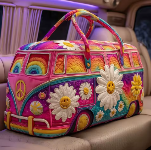 Camper Van Quilted Travel Bag