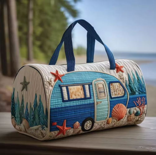Camper Van Quilted Travel Bag