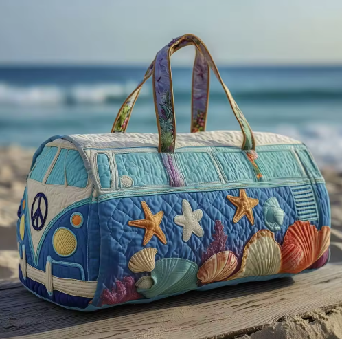 Camper Van Quilted Travel Bag
