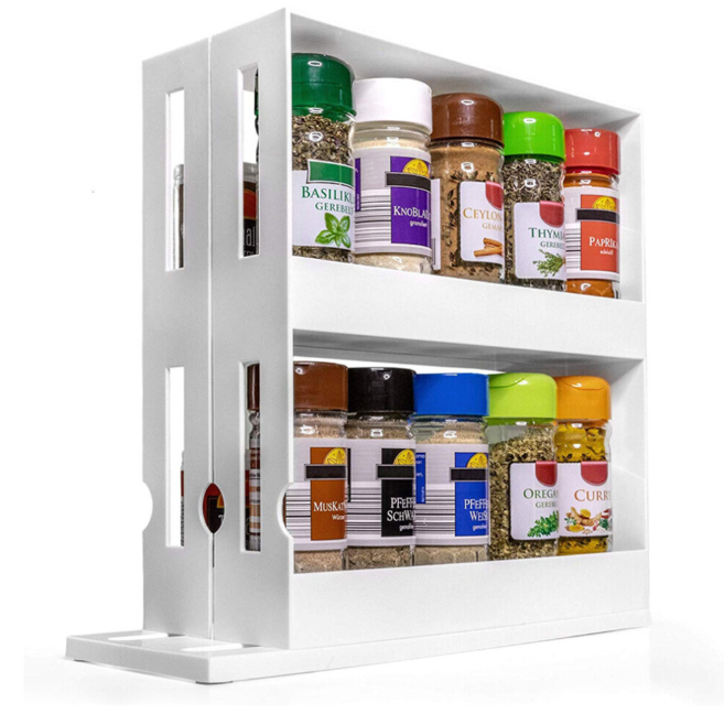 2-Tier Rotating Spice Rack Organiser