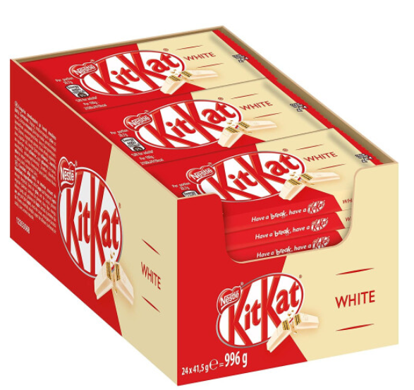 Nestle KIT KAT White Chocolate 4 Finger Bars