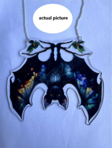 Halloween Bat Stained Glass Suncatcher