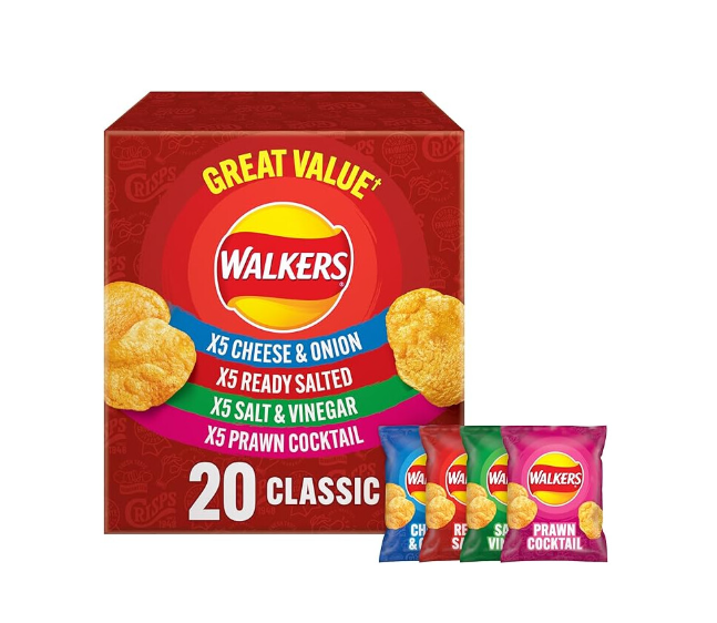 Walkers Classic Variety Multipack Crisps Box 20x25g