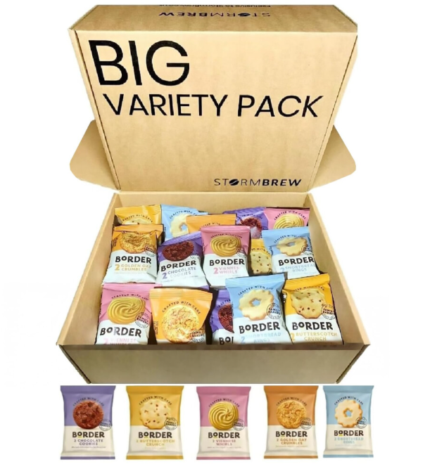 Border Biscuits Variety Pack Gift Set Hamper, 30 Biscuits