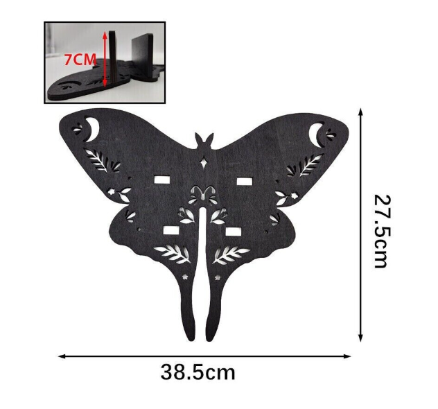 Luna Multipose Moth Lamp Crystal Shelf Storage