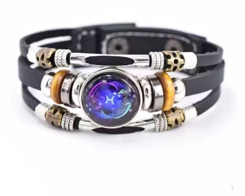 Zodiac Luminous Multi-Layer Leather Bracelet