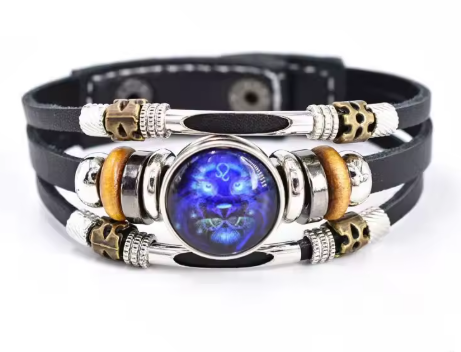 Zodiac Luminous Multi-Layer Leather Bracelet