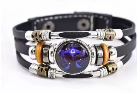 Zodiac Luminous Multi-Layer Leather Bracelet