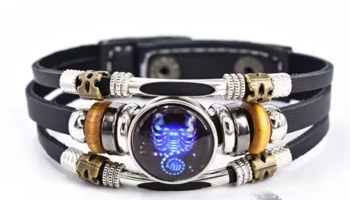 Zodiac Luminous Multi-Layer Leather Bracelet