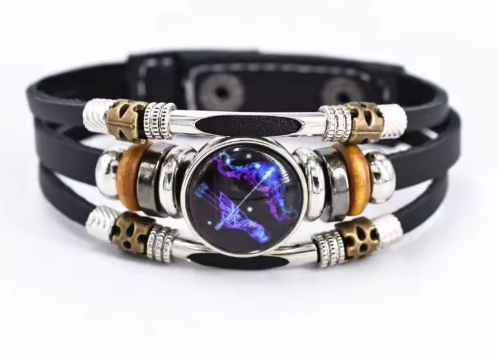 Zodiac Luminous Multi-Layer Leather Bracelet