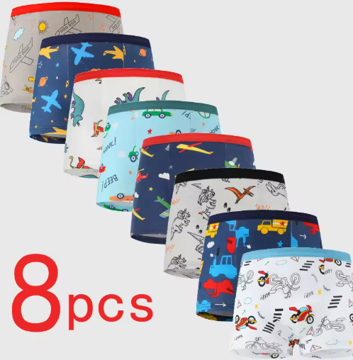 Boys' Cotton Boxer Shorts Multipack