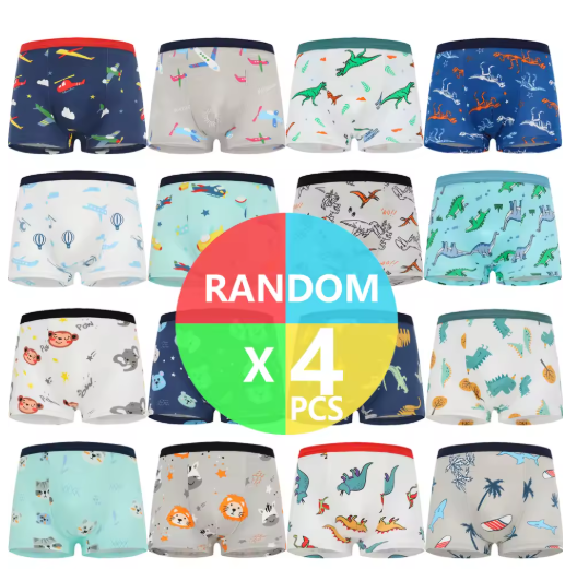 Boys' Cotton Boxer Shorts Multipack