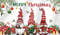 Christmas Happy Banner 3x5 Ft Double Sided, Winter Holiday Decoration