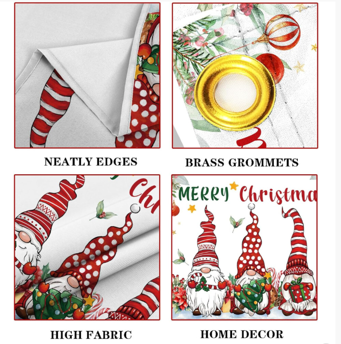 Christmas Happy Banner 3x5 Ft Double Sided, Winter Holiday Decoration