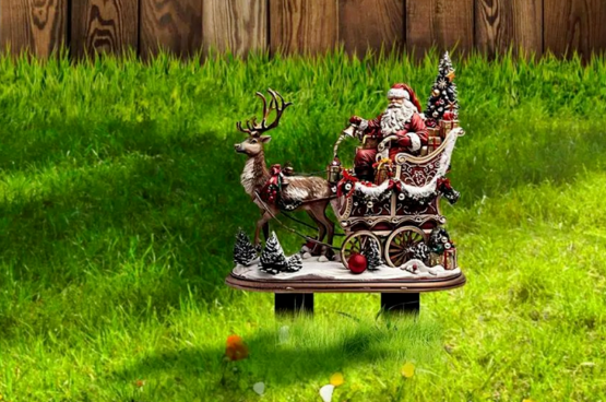 Garden Stakes Christmas Acrylic Yard Art Decorative Reindeer Stakes