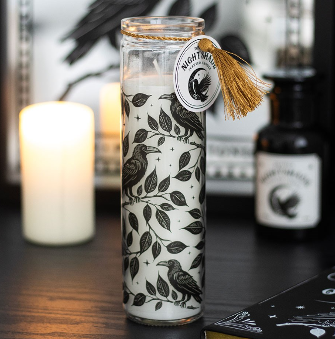 Mystic Raven Deadly Nightshade Tube Candle