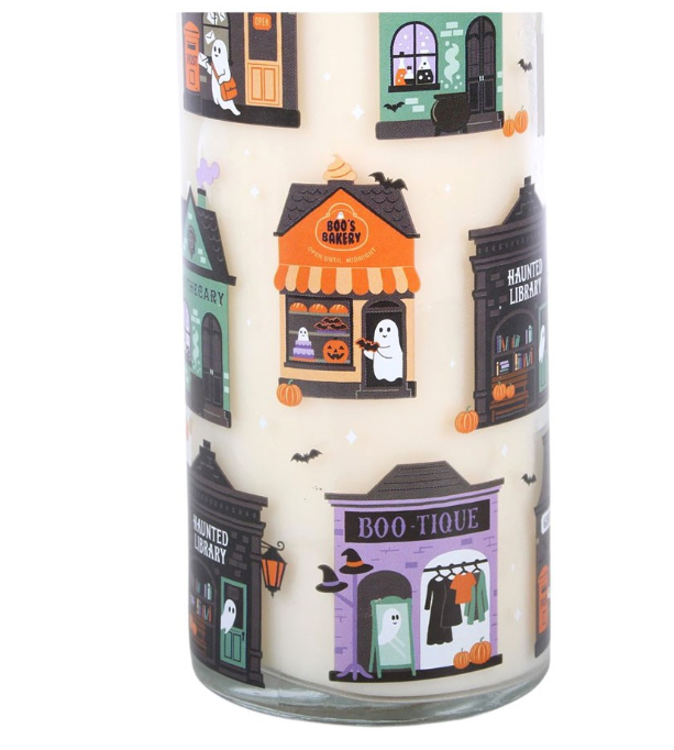 Spooky Street Pumpkin Cinnamon Roll Tube Candle