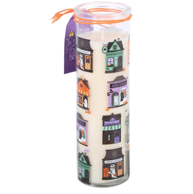 Spooky Street Pumpkin Cinnamon Roll Tube Candle