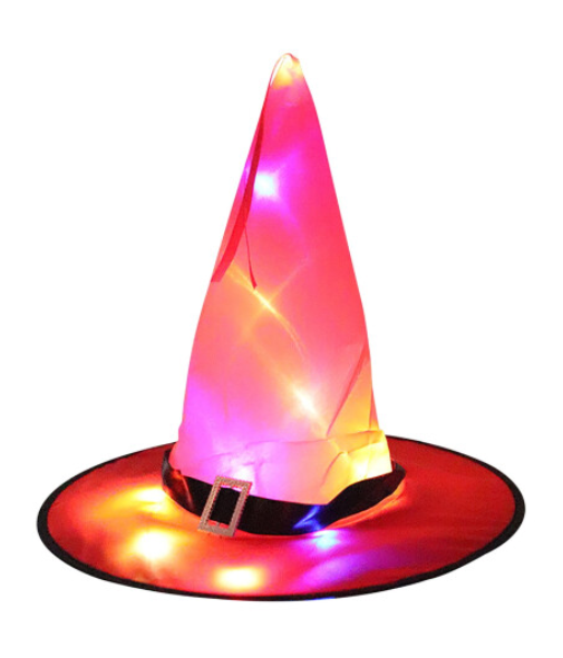 Gallickan Lighted Witch Hat, Light Up LED Halloween Witch Hat