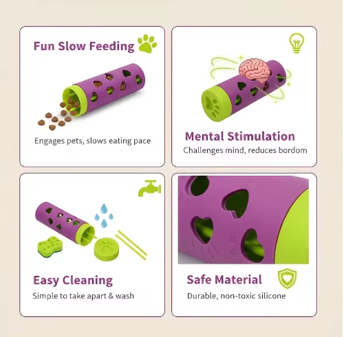 Interactive Slow Feeder Treat Roller Toy