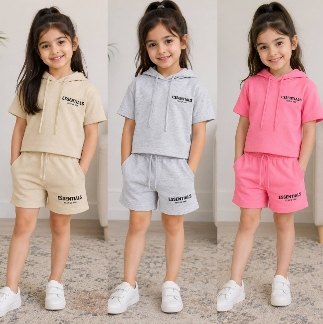 Kids Hooded Short Set