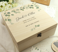 Personalised Botanical Wooden Keepsake box