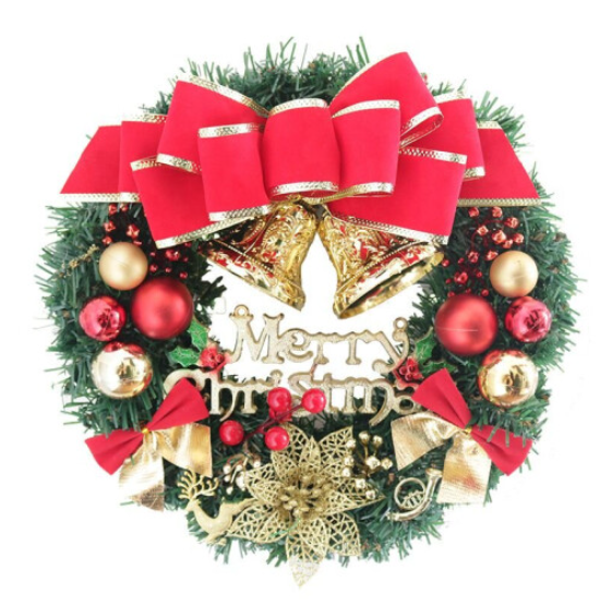 Merry Christmas Wreath Garland Xmas Front Door Wall Decoration