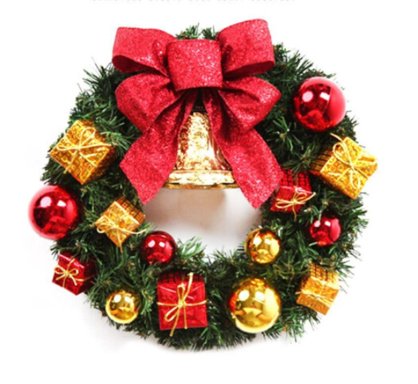 Merry Christmas Wreath Garland Xmas Front Door Wall Decoration