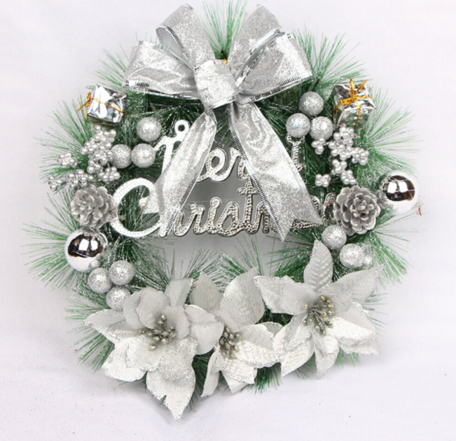 Christmas Wreath 30cm Artificial Front Door Wreath Hanging Garland