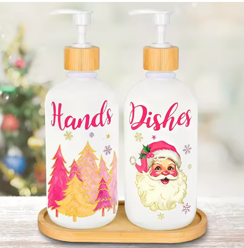 Christmas Soap & Dish Soap Dispenser Set