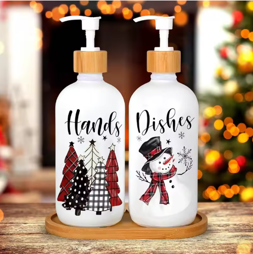 Christmas Soap & Dish Soap Dispenser Set