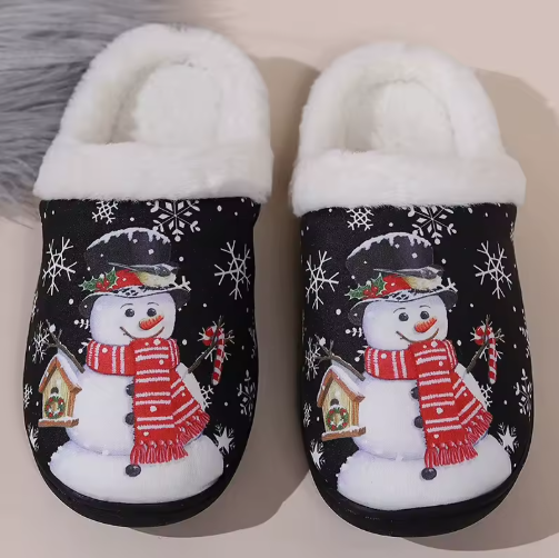 Cosy Snowman Winter Slippers