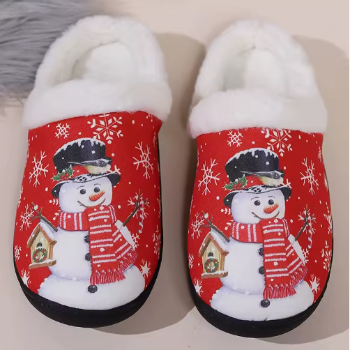Cosy Snowman Winter Slippers