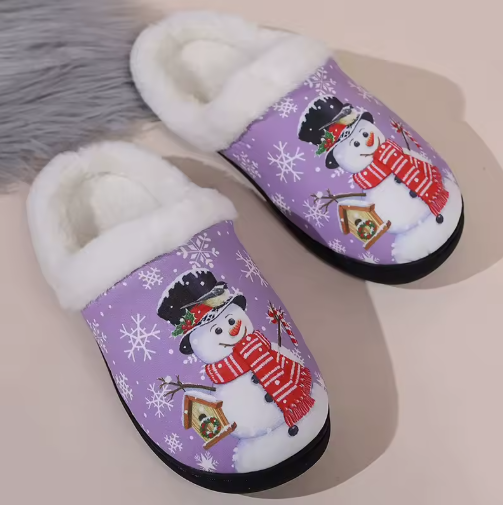 Cosy Snowman Winter Slippers