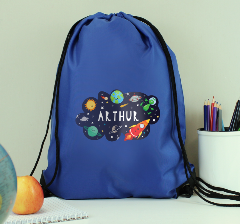 Personalised Space Blue Kit Bag