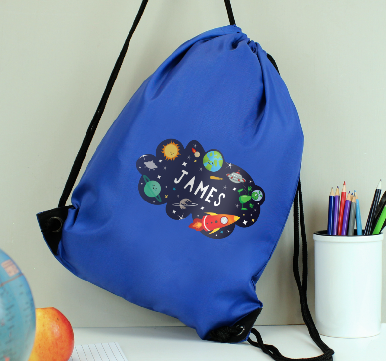Personalised Space Blue Kit Bag